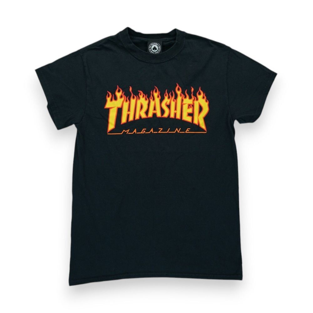 Thrasher Magazine Men's Black T-Shirt‎ Size Small Live to Skate Skate or Die
